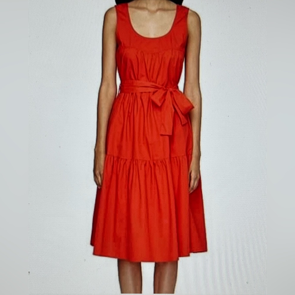 NWT Roller Rabbit Sleeveless Red Tiered Midi Dress - Size XL